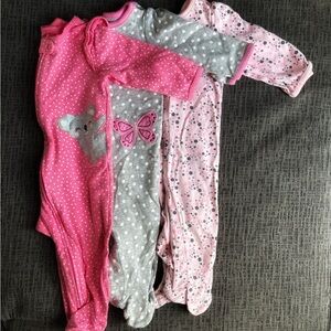 Carter's Cozy Pink and Gray Footies Set